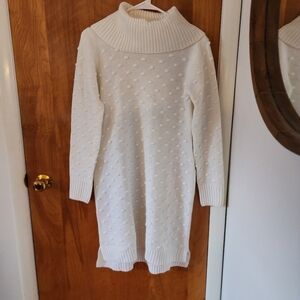Creamy white sweater dress